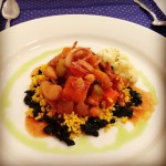 vegetable tagine over millet and garlic sauteed kale