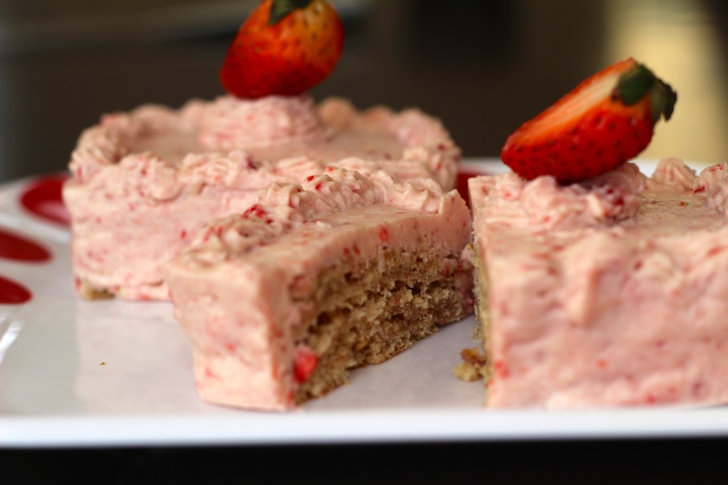 Vegan Strawberry Cake Baked in Easy Bake Oven